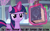 Size: 1179x720 | Tagged: safe, derpibooru import, edit, edited screencap, screencap, twilight sparkle, twilight sparkle (alicorn), alicorn, pony, school daze, angry, book, celestia is my spiritual liege, codex astartes, disapproval, eea rulebook, female, frown, glare, image macro, levitation, looking at you, magic, mare, meme, raised hoof, solo, telekinesis, ultramarine, unsupported action, warhammer (game), warhammer 40k