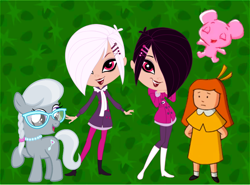 Size: 1022x756 | Tagged: safe, derpibooru import, silver spoon, biskit twins, brittany biskit, care bears, care bears adventures of care a lot, chloe (madeline), littlest pet shop, madeline, meme, shannon chan-kent, tweazle (care bears), voice actor joke, whittany biskit