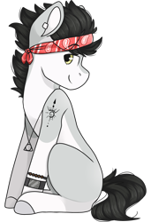 Size: 2048x3000 | Tagged: safe, artist:cinnamontee, derpibooru import, oc, oc only, oc:brody, earth pony, pony, high res, male, simple background, sitting, solo, stallion, transparent background