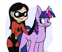 Size: 2216x1871 | Tagged: safe, artist:ggchristian, derpibooru import, twilight sparkle, pony, crossover, the incredibles, violet parr