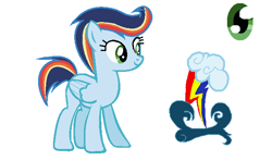 Size: 656x388 | Tagged: safe, artist:pinkgalaxy56, derpibooru import, oc, oc:rainbow storm, pegasus, pony, female, mare, offspring, parent:rainbow dash, parent:soarin', parents:soarindash, reference sheet, solo