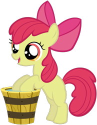 Size: 4261x5501 | Tagged: safe, artist:flutterguy317, derpibooru import, apple bloom, the cutie mark chronicles, .svg available, absurd resolution, bipedal, bucket, simple background, solo, splashing, transparent background, vector, water