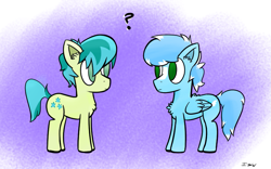 Size: 857x535 | Tagged: safe, artist:icywindthepony, derpibooru import, sandbar, oc, oc:icy wind, school daze