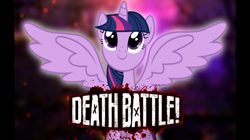 Size: 1768x992 | Tagged: safe, derpibooru import, twilight sparkle, twilight sparkle (alicorn), alicorn, death battle, death battle!: raven vs twilight sparkle, exploitable meme, meme, smiling, spread wings, wings