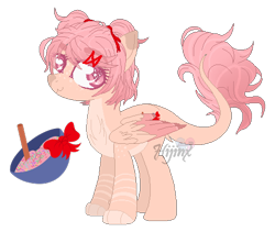 Size: 475x400 | Tagged: safe, artist:d-ovewing, derpibooru import, oc, oc only, oc:kitty cake, doki doki literature club, simple background, solo, transparent background