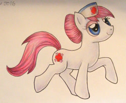 Size: 971x800 | Tagged: safe, artist:andpie, derpibooru import, nurse redheart, pony, solo, traditional art
