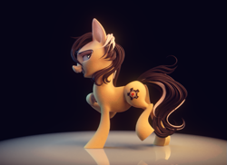 Size: 803x584 | Tagged: safe, artist:v747, derpibooru import, oc, oc only, oc:zedwin, earth pony, pony, 3d, lidded eyes, smiling