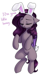 Size: 989x1865 | Tagged: safe, artist:starlyflygallery, derpibooru import, oc, bat pony, pony, bunny ears, eyes closed, female, mare, simple background, solo, transparent background