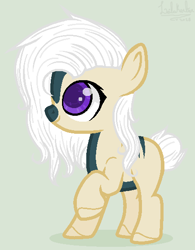 Size: 434x555 | Tagged: safe, artist:eugostodepao, derpibooru import, oc, oc:izzy watson, earth pony, pony, base used, blank flank, blaze (coat marking), cute, female, filly, one hoof raised, solo, stripes