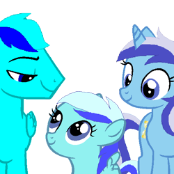 Size: 550x550 | Tagged: safe, artist:sky gamer, derpibooru import, minuette, oc, oc:minty gamer, oc:sky gamer, pegasus, pony, unicorn, family, female, filly, male, mare, parent:minuette, parent:oc:sky gamer, parents:canon x oc, parents:skynuette, simple background, skynuette, stallion, transparent background