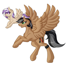 Size: 5400x5000 | Tagged: safe, artist:amazing-artsong, derpibooru import, oc, oc only, oc:artsong, oc:clear calculation, pegasus, pony, absurd resolution, female, flying, mare, mother and child, mother and daughter, parent and child, simple background, smiling, transparent background