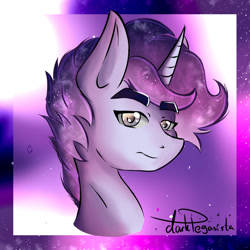 Size: 1000x1000 | Tagged: safe, artist:dankpegasista, derpibooru import, oc, oc:space dust, bust, child, cute, ethereal mane, galaxy, galaxy mane, kid, portrait, stars