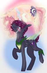 Size: 1164x1804 | Tagged: safe, artist:diamondmlpocean, derpibooru import, oc, oc only, oc:haily, oc:night forest, earth pony, ghost, pegasus, pony, female, kissing, male, mare, stallion