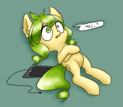 Size: 603x526 | Tagged: safe, artist:shusu, derpibooru import, oc, oc only, earth pony, pony, drawing tablet, solo