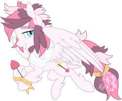 Size: 698x577 | Tagged: safe, artist:breioom, derpibooru import, oc, oc only, oc:cupid, pegasus, pony, arrow, fluffy, flying, leg fluff, looking at you, male, simple background, slit eyes, solo, stallion, tail band, transparent background