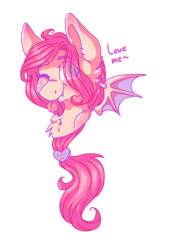 Size: 864x1200 | Tagged: safe, artist:person8149, derpibooru import, oc, bat pony, pony, bust, female, mare, one eye closed, portrait, simple background, solo, tongue out, transparent background, wink