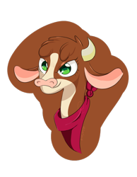 Size: 760x980 | Tagged: safe, artist:imagin3r3d, derpibooru import, arizona cow, cow, them's fightin' herds, community related, simple background, solo, transparent background