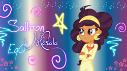 Size: 1280x720 | Tagged: safe, artist:galaxydiadmondstar, derpibooru import, saffron masala, equestria girls, equestria girls-ified