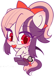 Size: 400x566 | Tagged: safe, artist:riouku, derpibooru import, oc, oc only, oc:sweet velvet, bat pony, simple background, solo, transparent background