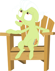 Size: 2756x3577 | Tagged: safe, artist:porygon2z, derpibooru import, edit, granny smith, earth pony, pony, leap of faith, accessory-less edit, chair, female, mare, missing accessory, simple background, sitting, solo, transparent background, vector