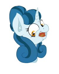 Size: 1700x2111 | Tagged: safe, artist:paskanaakka, derpibooru exclusive, derpibooru import, oc, oc only, oc:cerulean swirls, unicorn, bust, ear fluff, female, mare, open mouth, portrait, simple background, solo, transparent background