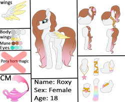 Size: 991x812 | Tagged: safe, artist:cindydreamlight, derpibooru import, oc, oc only, oc:roxy, pegasus, pony, colored wings, female, mare, multicolored wings, reference sheet, simple background, solo, transparent background, two toned wings