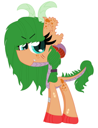 Size: 1632x2136 | Tagged: safe, artist:butterflyyt, derpibooru import, oc, oc:apple gem, dracony, hybrid, interspecies offspring, offspring, parent:applejack, parent:spike, parents:applespike, solo