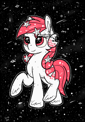 Size: 1748x2480 | Tagged: safe, artist:squeaky-belle, derpibooru import, oc, oc only, oc:temmy, pony, crescent, cutie mark, female, mare, nation ponies, ponified, singapore, solo, space, starry eyes, stars, wingding eyes
