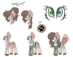 Size: 1024x808 | Tagged: safe, artist:mintoria, derpibooru import, oc, oc:mint, earth pony, pony, augmented tail, clothes, female, mare, reference sheet, simple background, solo, sweater, transparent background