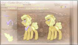 Size: 1574x918 | Tagged: safe, artist:alawdulac, derpibooru import, oc, oc:desert sun, pony, female, mare, offspring, parent:golden glitter, parent:haakim, showcase, solo