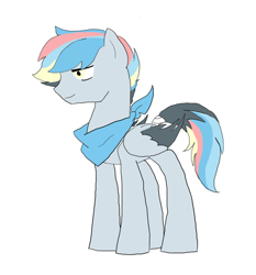 Size: 722x774 | Tagged: safe, artist:alawdulac, derpibooru import, oc, oc:split second, offspring, parent:rainbow dash, parent:soarin', parents:soarindash, solo