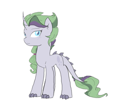 Size: 761x652 | Tagged: safe, artist:alawdulac, derpibooru import, oc, oc:gypsy rose, dracony, hybrid, interspecies offspring, offspring, parent:rarity, parent:spike, parents:sparity, solo