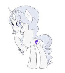 Size: 938x1044 | Tagged: safe, artist:alawdulac, derpibooru import, oc, oc:elegant grace, offspring, parent:fancypants, parent:rarity, parents:raripants, solo