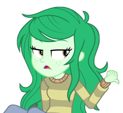 Size: 1063x979 | Tagged: safe, derpibooru import, edit, screencap, wallflower blush, better together, equestria girls, forgotten friendship, background removed, clothes, female, freckles, jeans, pants, simple background, solo, sweater, transparent background