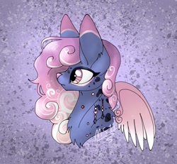 Size: 1024x946 | Tagged: safe, artist:melonseed11, derpibooru import, oc, cat pony, original species, bust, female, portrait, solo, wings
