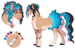 Size: 1265x860 | Tagged: safe, artist:bijutsuyoukai, derpibooru import, oc, oc:multicolor, earth pony, pony, bust, clothes, female, mare, portrait, simple background, solo, tongue out, transparent background, tutu