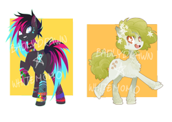 Size: 700x495 | Tagged: safe, artist:starrypon, derpibooru import, oc, duo, scene kid, simple background, transparent background