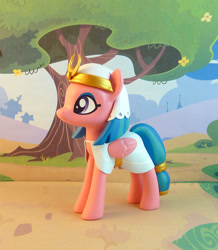 Size: 742x850 | Tagged: safe, artist:krowzivitch, derpibooru import, somnambula, pegasus, pony, clothes, craft, crown, female, figurine, jewelry, mare, regalia, sculpture, smiling, solo, tree