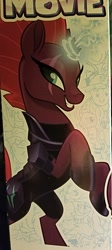 Size: 1149x2575 | Tagged: safe, derpibooru import, tempest shadow, pony, unicorn, my little pony: the movie, box art, female, fizzlepop's fireworks, irl, looking at you, majestic, mare, photo, pretty, raised leg, rearing, smiling, solo