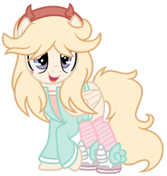 Size: 1024x1079 | Tagged: safe, artist:bezziie, derpibooru import, pegasus, pony, clothes, female, mare, ponified, simple background, solo, star butterfly, star vs the forces of evil, transparent background