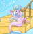 Size: 955x974 | Tagged: safe, artist:sunnytp, derpibooru import, silverstream, seapony (g4), school daze, blue background, simple background, solo, stairs, that hippogriff sure does love stairs