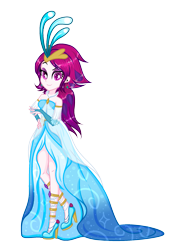 Size: 1355x2000 | Tagged: safe, artist:yulianapie26, derpibooru import, queen novo, equestria girls, my little pony: the movie, beautiful, clothes, dress, ear piercing, earring, equestria girls-ified, female, high heels, jewelry, piercing, shoes, simple background, smiling, transparent background