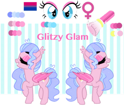 Size: 959x833 | Tagged: safe, artist:chococakebabe, derpibooru import, oc, oc:glitzy glam, bat pony, pony, bat pony oc, colored wings, female, mare, reference sheet, simple background, solo, transparent background