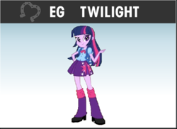 Size: 336x245 | Tagged: safe, derpibooru import, twilight sparkle, equestria girls, eqg promo pose set, smiling, solo, super smash bros. brawl, text