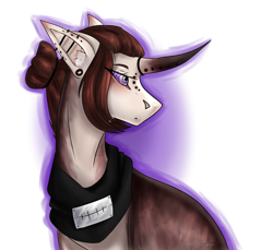 Size: 4500x4125 | Tagged: safe, artist:lastaimin, derpibooru import, oc, oc only, pony, unicorn, absurd resolution, bust, curved horn, female, mare, portrait, simple background, solo, transparent background