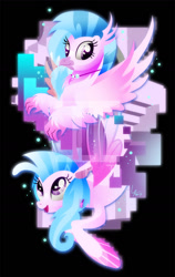 Size: 800x1266 | Tagged: safe, artist:ii-art, derpibooru import, silverstream, classical hippogriff, hippogriff, seapony (g4), school daze, design, shirt design, solo, stairs