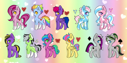 Size: 1024x508 | Tagged: safe, artist:starryprinxe, derpibooru import, oc, pony, agender, agender pride flag, aromantic, aromantic pride flag, asexual, bisexual pride flag, bisexuality, cute, female, gay, gay pride flag, lesbian, lesbian pride flag, lgbt, male, nonbinary, nonbinary pride flag, pansexual, pansexual pride flag, polysexual, polysexual pride flag, ponified, pride, pride flag, pride ponies, trans boy, trans girl, transgender, transgender pride flag