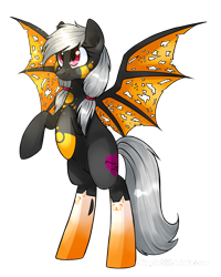 Size: 1024x1278 | Tagged: safe, artist:chloeprice228, derpibooru import, oc, oc only, oc:akie hearty, bat pony, bat pony oc, bipedal, commission, female, mare, rearing, simple background, solo, spread wings, transparent background, wings
