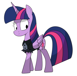 Size: 1205x1181 | Tagged: safe, alternate version, artist:moonatik, derpibooru import, twilight sparkle, twilight sparkle (alicorn), alicorn, clothes, gothic lolita, simple background, smiling, solo, transparent background