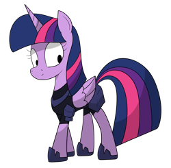 Size: 1205x1181 | Tagged: safe, alternate version, artist:moonatik, derpibooru import, twilight sparkle, twilight sparkle (alicorn), alicorn, pony, my little pony: the movie, armor, clothes, female, mare, shoes, simple background, smiling, solo, transparent background